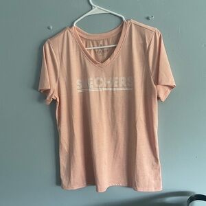 Skechers Light Pink V-Neck Tee
